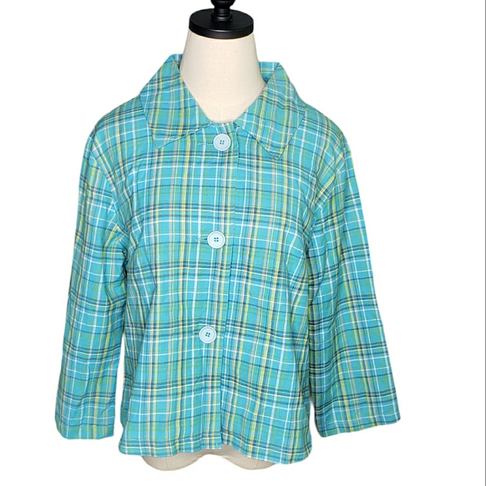 Vintage Bright Pastel Plaid Schacet Lightweight Spring Madras Vacay Harajuku Ctn